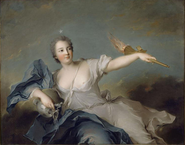 Marie-Anne de Mailly-Nesle - peint en 1740 - par Jean-Marc Nattier au Muse National du chteau de Versailles